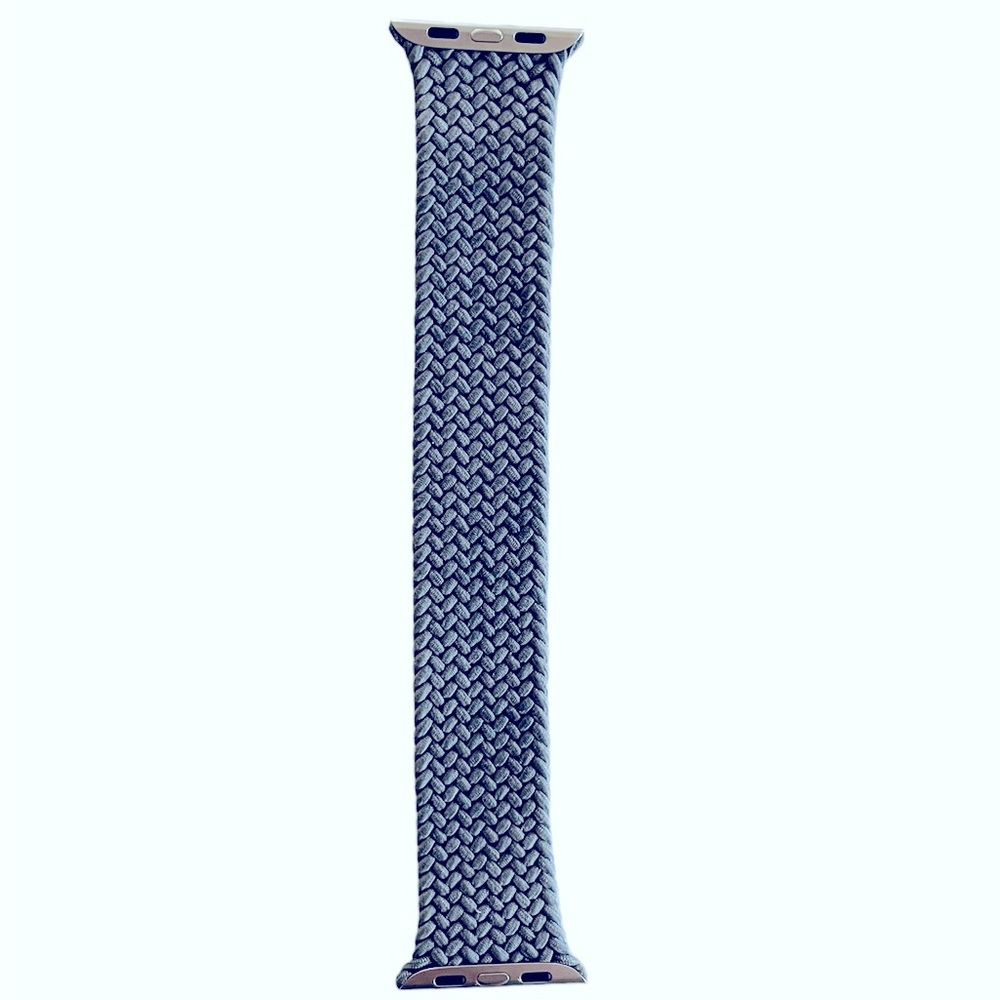 Light Grey Apple Watch Band Braided Solo Loop Size 8 45mm